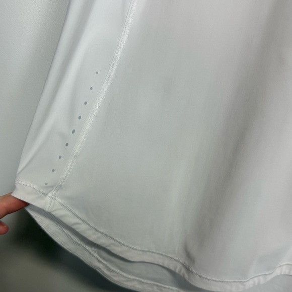 Lululemon Sculpt Tank Top Womens Size 2 White Mesh Cutout Athletic - Picture 3 of 9